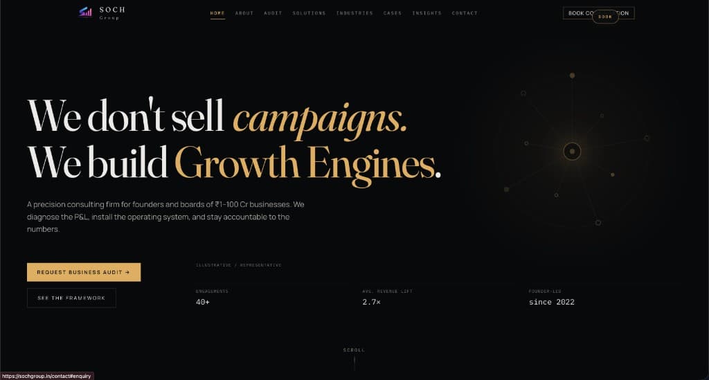 Soch Group website homepage